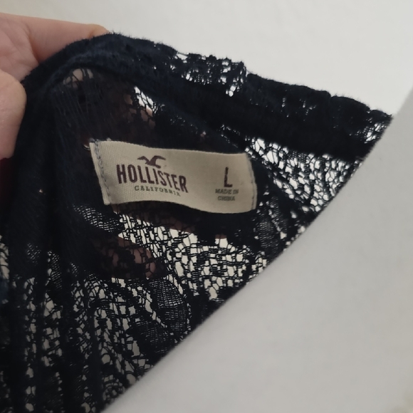 Hollister Navy Lace Blouse - Picture 9 of 10